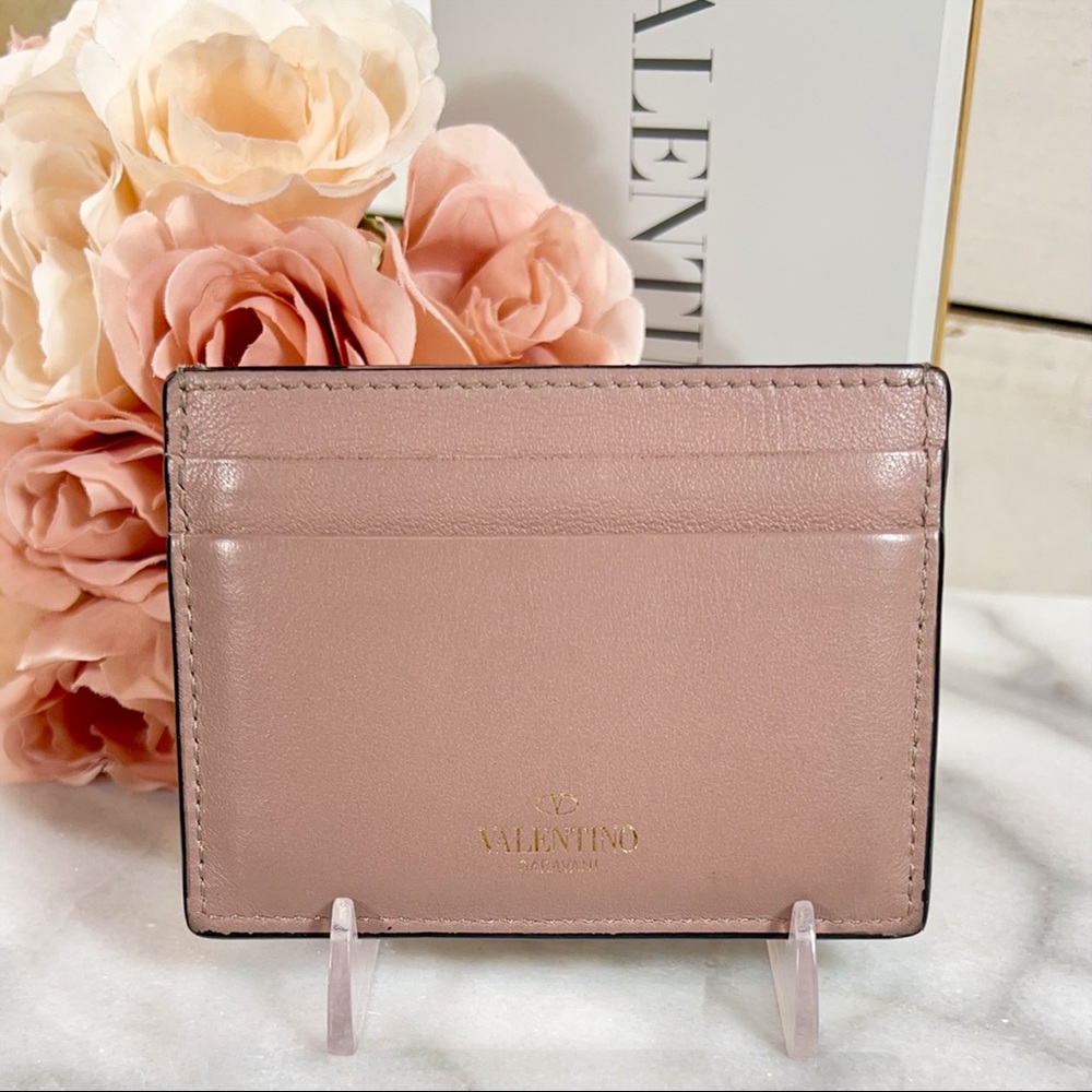 Valentino Garavani Blush Pink Rockstud Card Holder - Picture 3 of 10